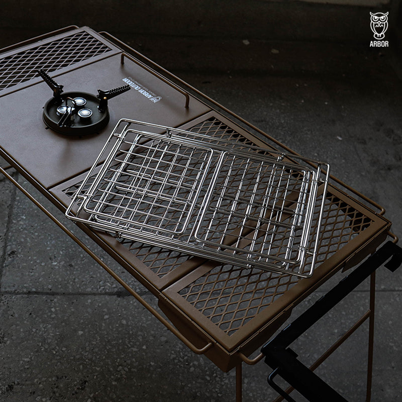 ARBOR OUTDOOR Stainless Steel IGT Table Folding Basket 